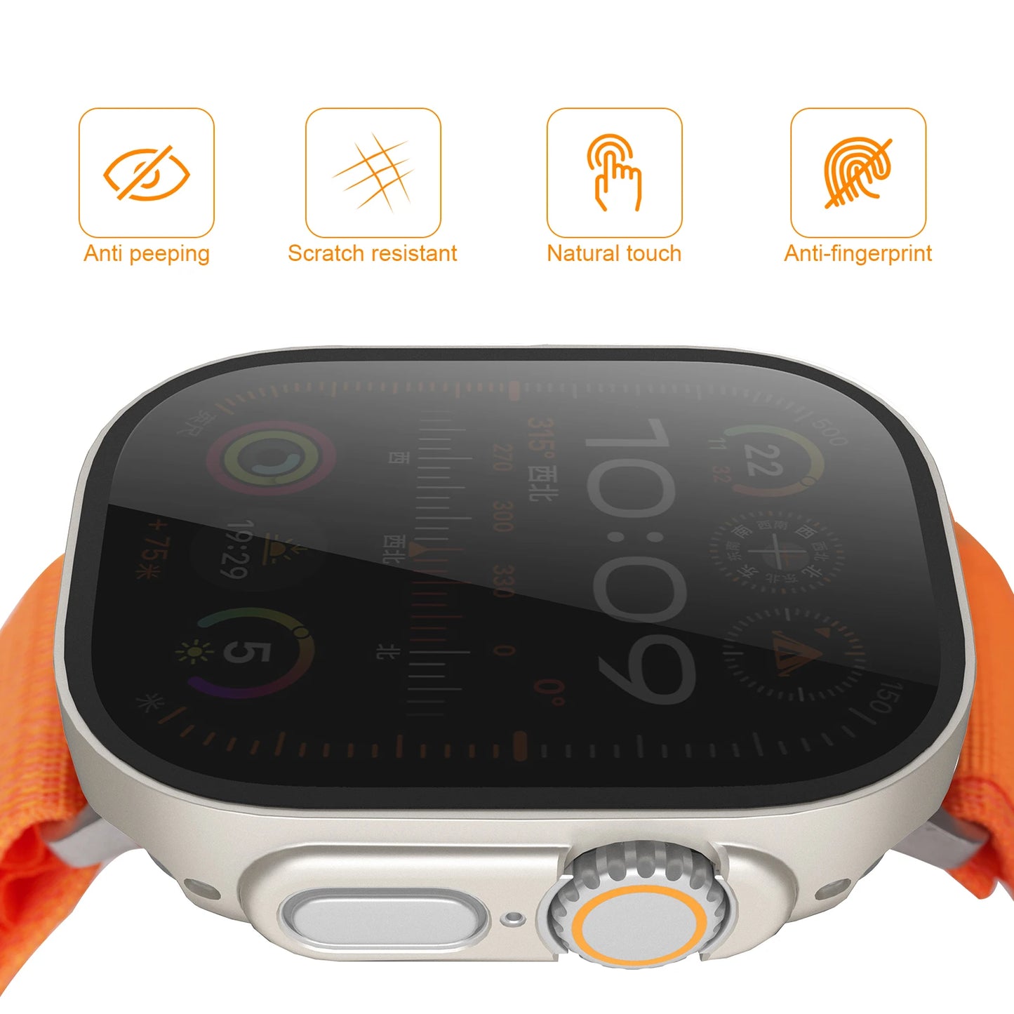 Privacy Armor Case – Anti-Spy Glass Cover for Apple Watch