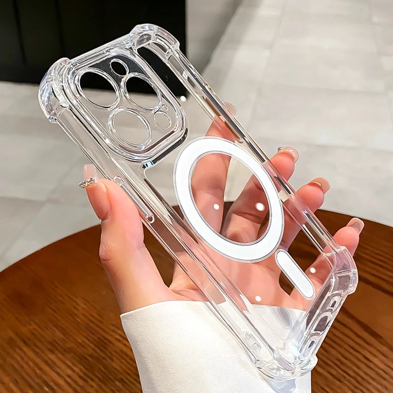 Transparent Shockproof MagSafe Bumper Case