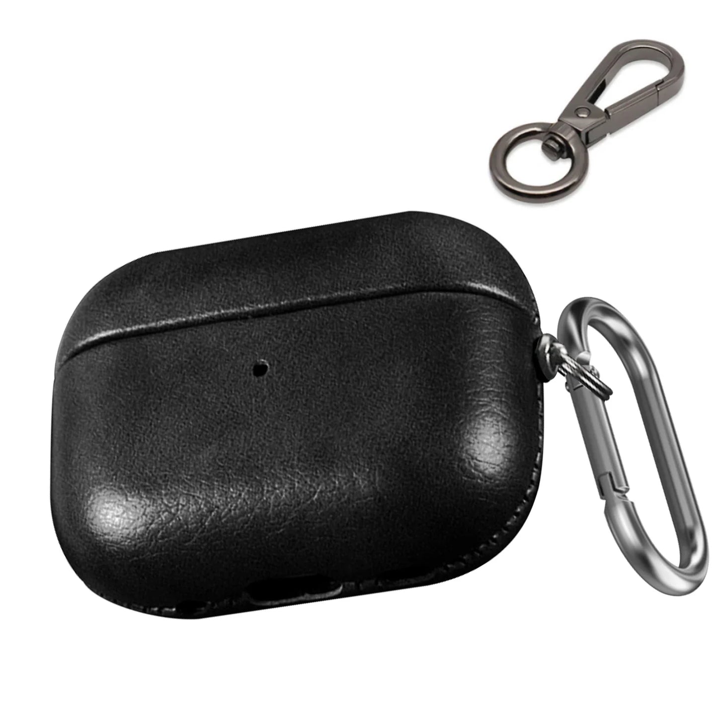 Premium Leather Case for AirPods Pro 2 – Handmade with Dual Hooks