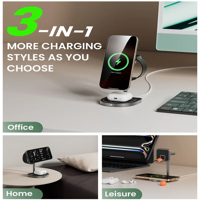 3-in-1 Magnetic Basketball Wireless Charger