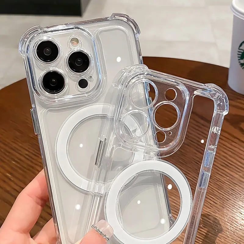 Transparent Shockproof MagSafe Bumper Case