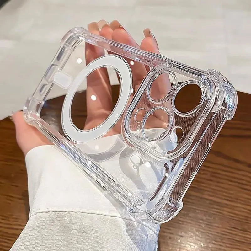 Transparent Shockproof MagSafe Bumper Case