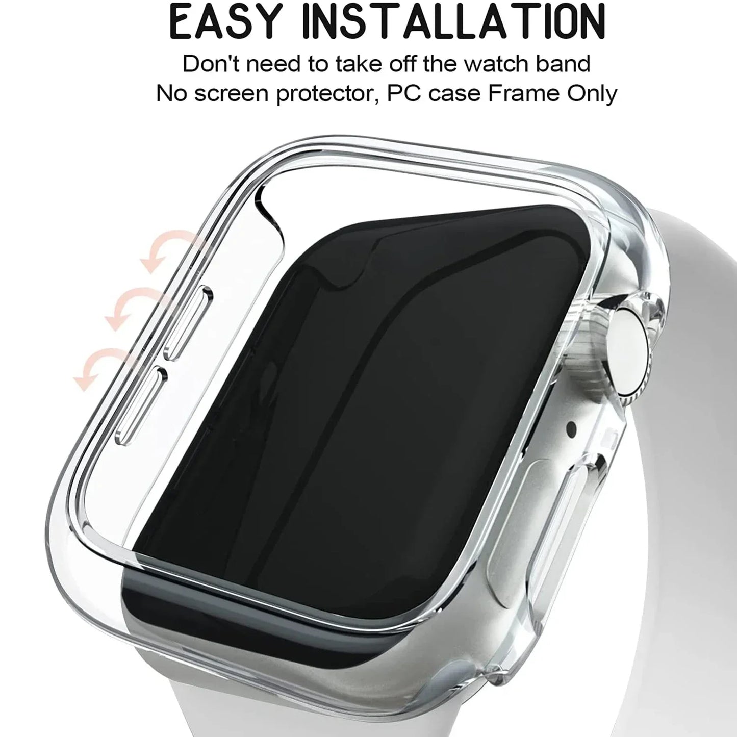 Ultra-Slim PC Bumper Case – Lightweight Shell for Apple Watch Protection
