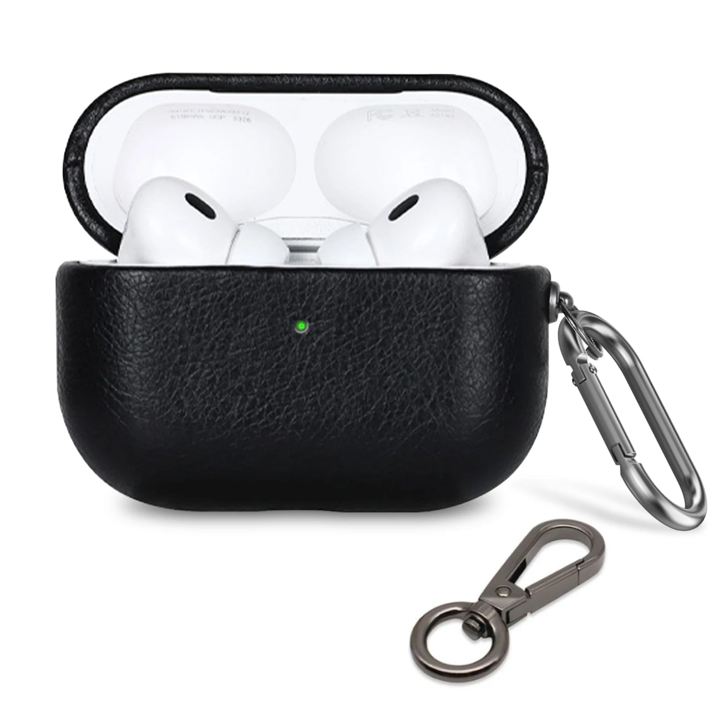 Premium Leather Case for AirPods Pro 2 – Handmade with Dual Hooks