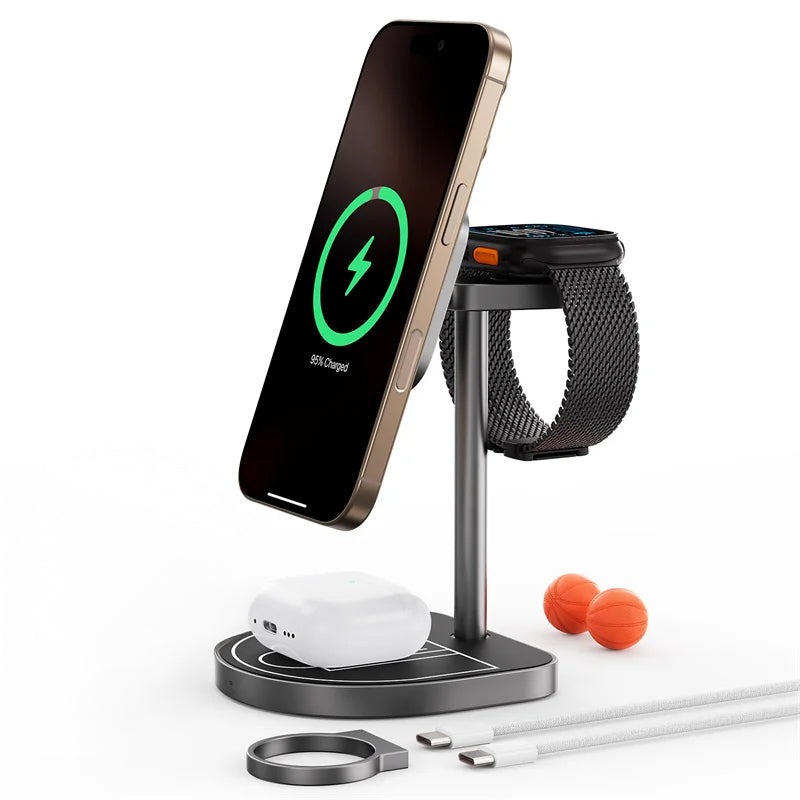 3-in-1 Magnetic Basketball Wireless Charger